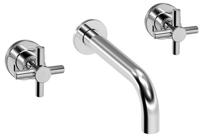 Wiesbaden Cross inbouw-wastafelmengkraan 2-knops chroom - thumbnail