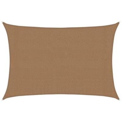 VidaXL Zonnezeil 160 g/m² 3x4,5 m hdpe taupe