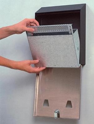 Rubbermaid wandasbak, ft 25,4 x 7,6 x 31,8 cm, gegalvaniseerd staal Rubbermaid wandasbak, ft 25,4 x 7,6 x 31,8 cm, gegalvaniseerd staal