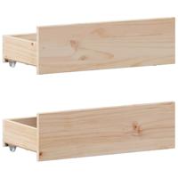 Bedframe zonder matras met hoofdbord grenenhout 135x190 cm - thumbnail