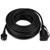 REV Verlengkabel voor buiten, waterdicht 25 m, 3680 W, H05RR-F, zwart - thumbnail