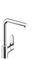 Hansgrohe Focus keukenkraan met rechte hoge uitloop chroom 31817000 - thumbnail