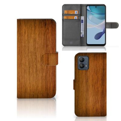 Motorola Moto G53 | Book Style Case | Donker Hout