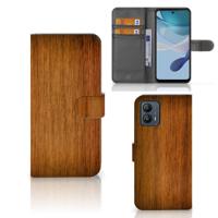 Motorola Moto G53 | Book Style Case | Donker Hout - thumbnail