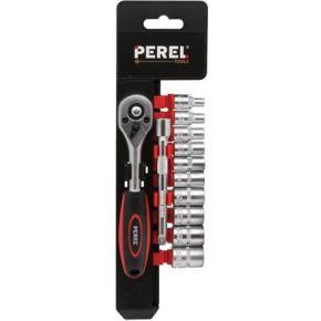 Ratelsleutel 1/4 met doppenset 12 stuks Toolland HSOSS4