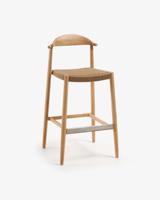 Kave Home Barkruk 'Nina' kleur Beige (zithoogte 76cm) - thumbnail