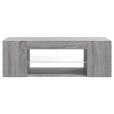 Tv-meubel met LED-verlichting 90x39x30 cm grijs sonoma eiken