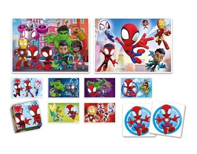Clementoni Edukit Spidey and His Amazing Friends 4-in-1 puzzel- + spellenset - thumbnail