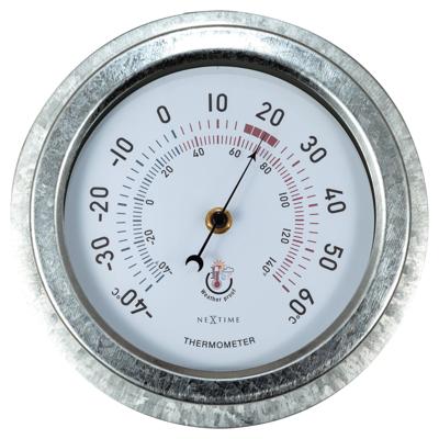 NeXtime Lily 22cm buitenthermometer (Kleur: zilver)