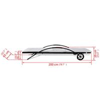 Ligbeddenset poly rattan zwart 3-delig - thumbnail