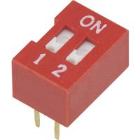 TRU COMPONENTS 704824 DSR-02 DIP-schakelaar Aantal polen 2 Slide-type 1 stuk(s) - thumbnail