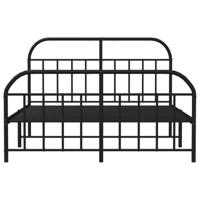 Bedframe met voetbord zonder matras metaal zwart 180x200 cm - thumbnail