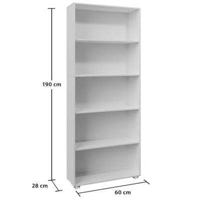 Boekenkast Vela Wit met 5 opbergvakken