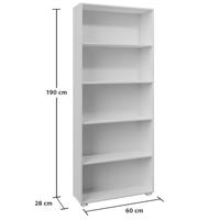 Boekenkast Vela Wit met 5 opbergvakken - thumbnail