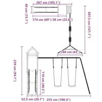 Speelhuis massief grenenhout - thumbnail