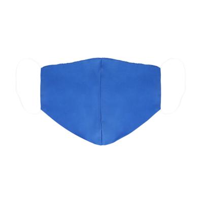 Hygiënisch en herbruikbaar gezichtsmasker gemaakt van stof Contact Kleur Blauw