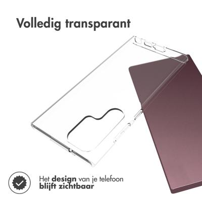 Accezz Clear Backcover Samsung Galaxy S23 Ultra Telefoonhoesje Transparant