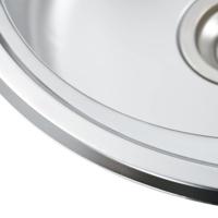 VidaXL Gootsteen met afvoer en zwanenhals roestvrij staal - thumbnail