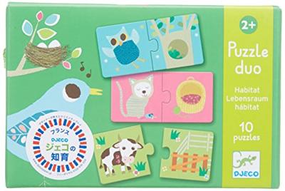 Duo puzzel Habitat - DJECO meerkleurig