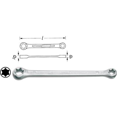 HAZET Dubbele ringsleutel 609-E6XE8 · Buiten-TORX®-profiel · SW E6, E8 HAZET Dubbele ringsleutel 609-E6XE8 · Buiten-TORX®-profiel · SW E6, E8