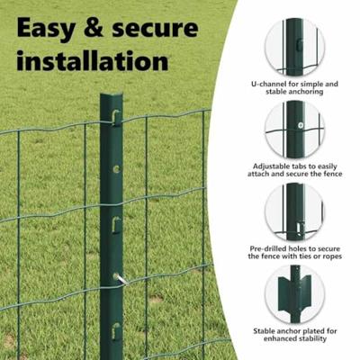 VidaXL Hek met paal groen 1,2 x 10 m staal