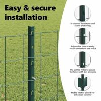 VidaXL Hek met paal groen 1,2 x 10 m staal - thumbnail