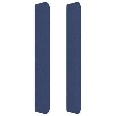 Hoofdbord met randen 163x16x78/88 cm stof blauw