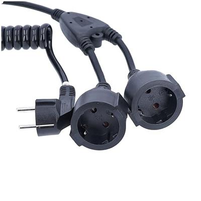 AS Schwabe 70433 Spiraalkabel 2 m / 4 m Zwart 1 stuk(s)