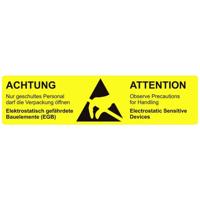 BJZ ESD-logo Geel (l x b) 105 mm x 26 mm Zelfklevend 1000 stuk(s) - thumbnail