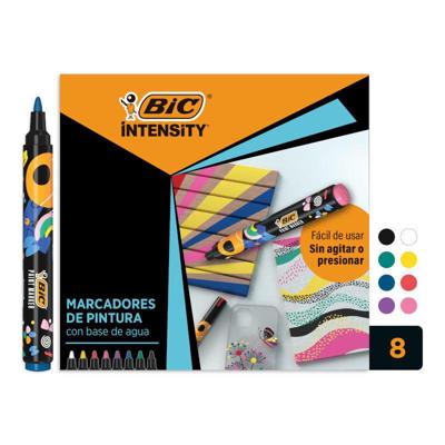 Paintmarker bic intensity assorti 8 stuks