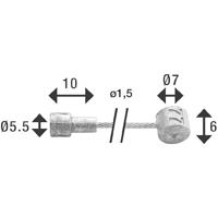 Elvedes rem binnenkabel 1350mm kabelsplitter rvs - thumbnail