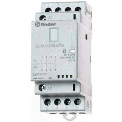 Finder 22.34.0.230.1720 Contactor 3x NO, 1x NC 230 V/DC, 230 V/AC 25 A Geschikt voor merk (relais): Finder Piece 1 stuk(s)