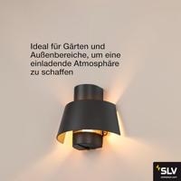 SLV Zwarte muurlampPhontoni 1x E27 - 1007585 - thumbnail