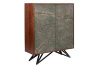 Massief houten dressoir MOUNTAIN SOUL 120 cm kast van echt natuursteen acacia - 43794 - thumbnail