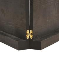 Wastafelblad 120x60x(2-6) cm behandeld massief hout donkerbruin - thumbnail