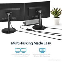 StarTech.com USB-C naar Dual DisplayPort 1.2 adapter, USB-C multi-monitor MST Hub, Dual 4K 30Hz/1080p 60Hz DP Laptop Display Extender/Splitter, extra lange integ. Kabel, alleen Windows (MSTCDP122DP) - thumbnail