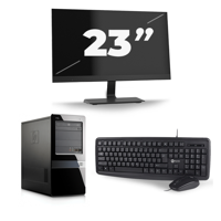 HP Pavilion 7000 Micro Tower - Intel Core i3-2e Generatie - 8GB RAM - 256GB SSD - Windows 10 + 1x 23 inch Monitor - thumbnail