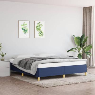 Bedframe zonder matras stof blauw 180x200 cm Bedframe zonder matras stof blauw 180x200 cm