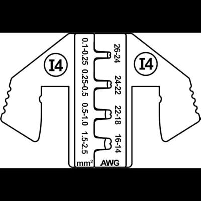 TOOLCRAFT PLE-0I4 Krimp-onderdelen Platte stekkers Krimpbereik: 0.1 tot 2.5 mm² Geschikt voor merk: TOOLCRAFT PZ-500
