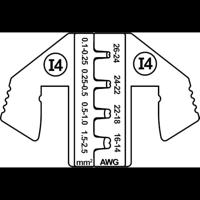 TOOLCRAFT PLE-0I4 Krimp-onderdelen Platte stekkers Krimpbereik: 0.1 tot 2.5 mm² Geschikt voor merk: TOOLCRAFT PZ-500 - thumbnail