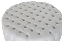 Voetensteun DKD Home Decor Wit Polyester Hout MDF (78 x 78 x 40 cm) - thumbnail