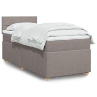 Boxspring met matras stof taupe 80x200 cm - thumbnail