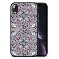Apple iPhone XR Marmeren Print Telefoonhoesje Flower Tiles - thumbnail