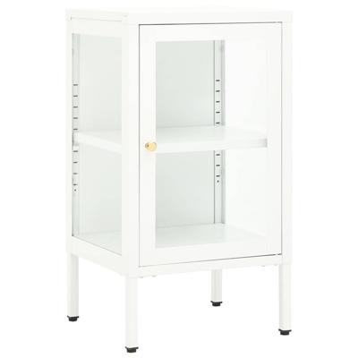 VidaXL Dressoir 38x35x70 cm metaal en glas