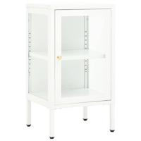 VidaXL Dressoir 38x35x70 cm metaal en glas - thumbnail