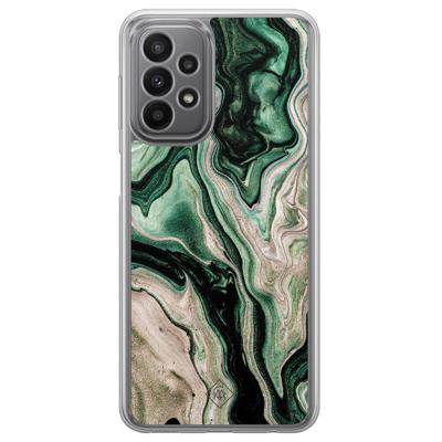 Samsung Galaxy A23 hybride hoesje - Green waves