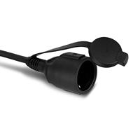 REV Verlengkabel voor buiten, waterdicht 25 m, 3680 W, H05RR-F, zwart - thumbnail