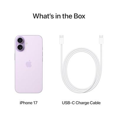Apple iPhone 17 512 GB: 6,3-inch display met ProMotion, A19-chip, Center Stage-camera aan de voorkant voor slimmere groepsselfies, betere krasbestendigheid, batterij voor een hele dag; Lavendel