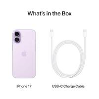 Apple iPhone 17 256 GB: 6,3-inch display met ProMotion, A19-chip, Center Stage-camera aan de voorkant voor slimmere groepsselfies, betere krasbestendigheid, batterij voor een hele dag; Lavendel - thumbnail