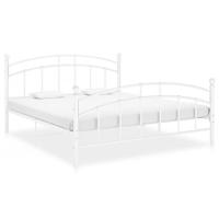 Bedframe metaal wit 160x200 cm - thumbnail
